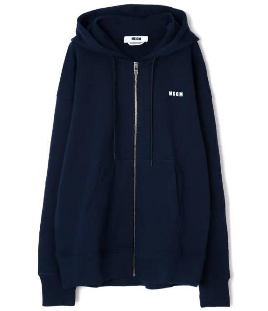 Relaxed Fit Zip-Up Hoodie with Kangaroo Pocket