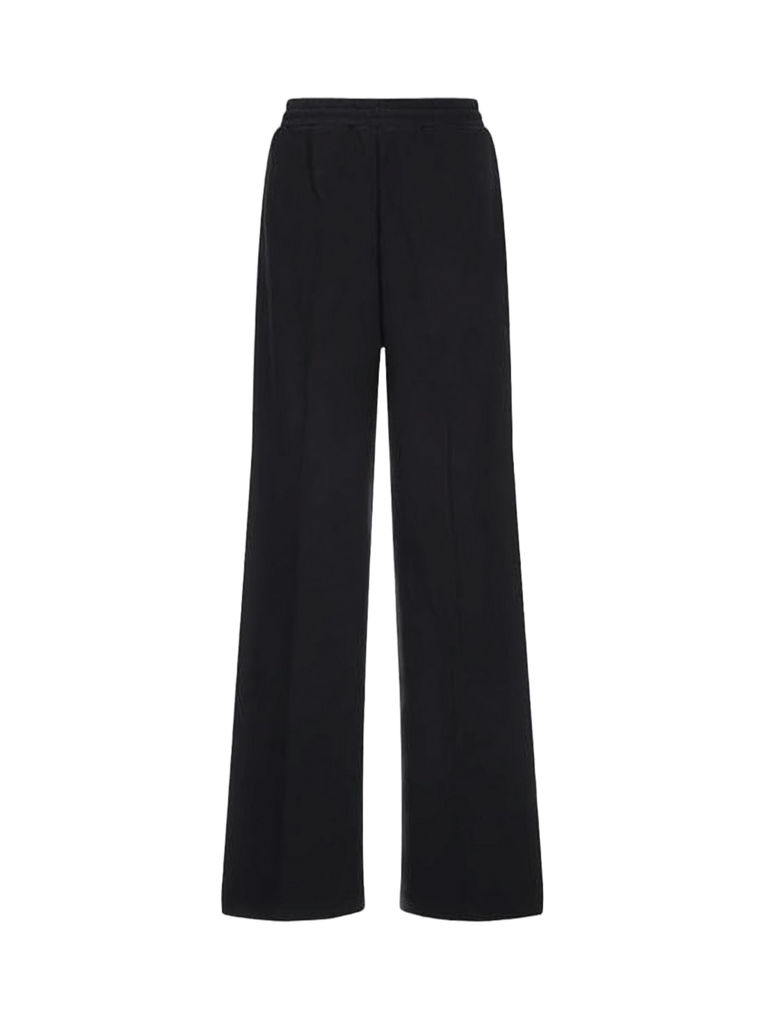 Wide-Leg Cotton Pants with Drawstring Waistband