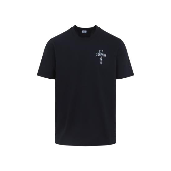 Short-Sleeve T-Shirt With Graphic Logo And Classic Crew Neckline