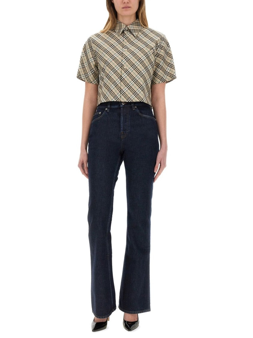 High-Waisted Straight Jeans
