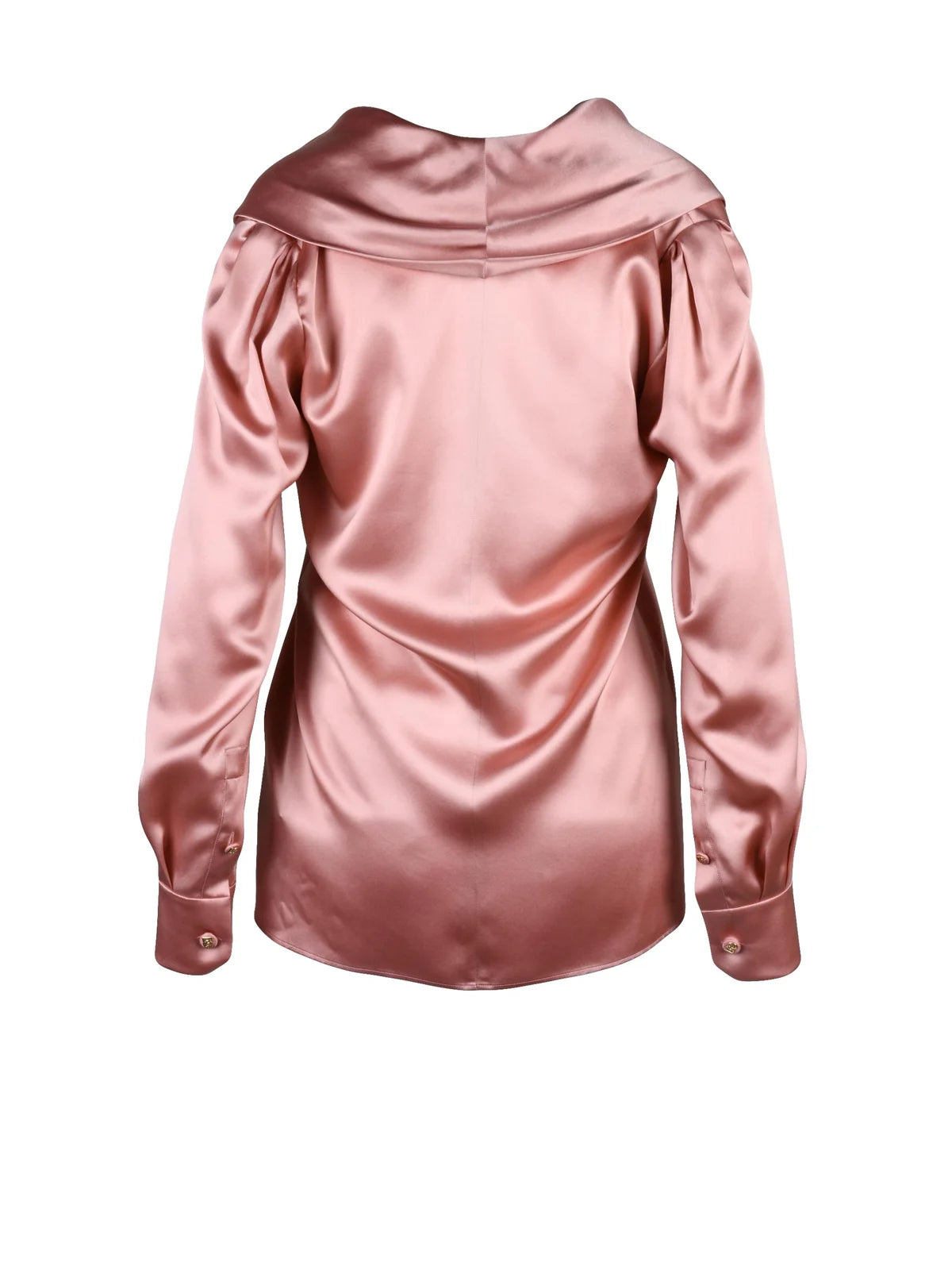 Pink Silk Satin Blouse