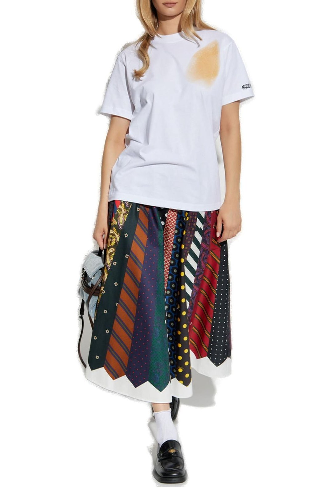 Short-Sleeved T-Shirt with Unique Stain Detail