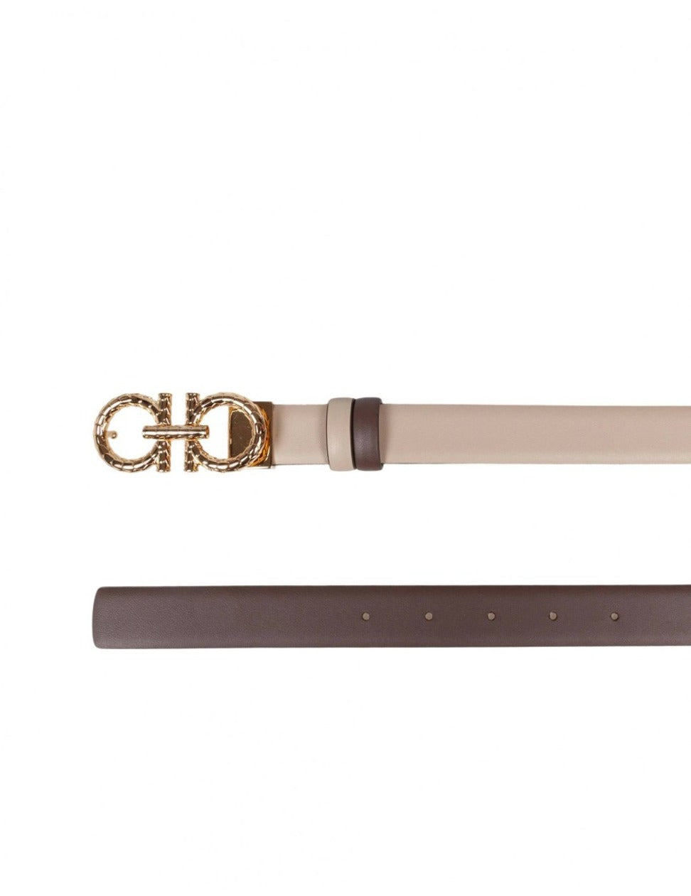 Reversible Leather Gancini Belt