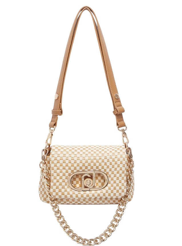Woven Effect Small Shoulder Bag