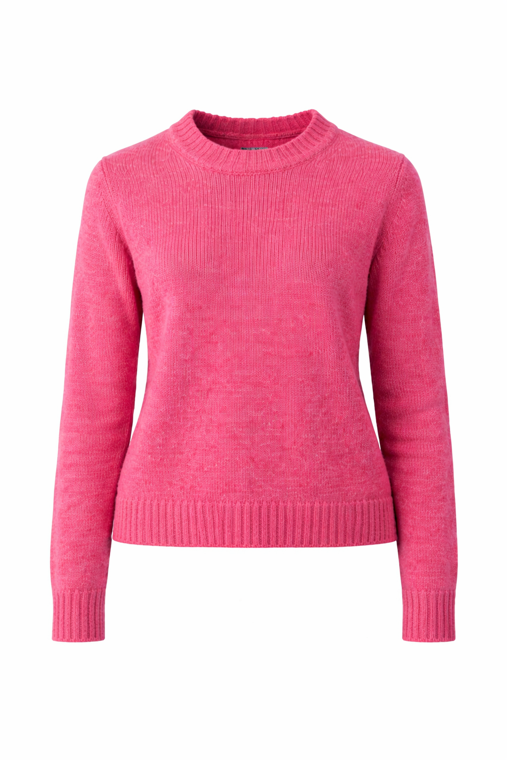 Women’S Pink Wool Crewneck Sweater