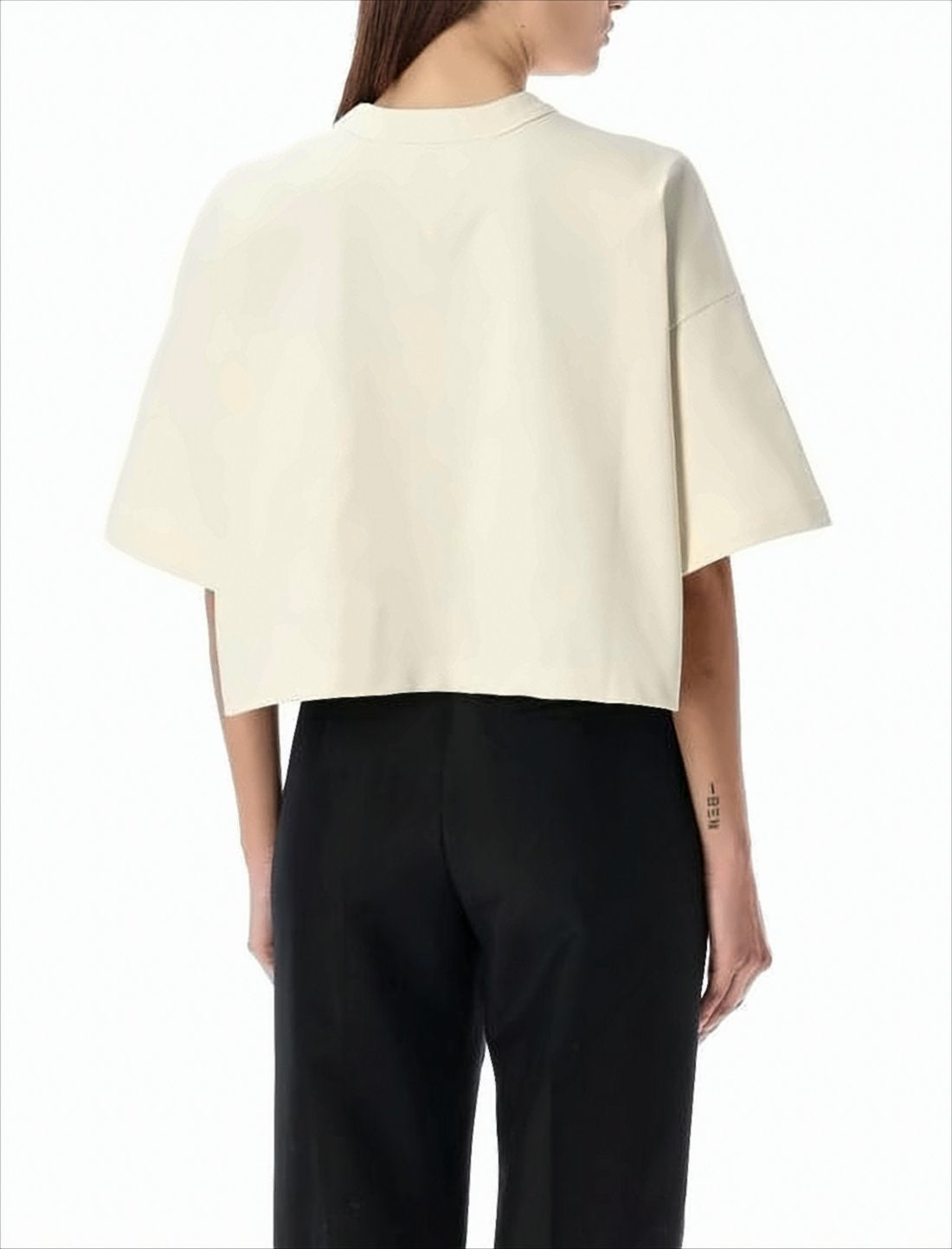Cropped Short-Sleeve Top With Boxy Silhouette And Signature Pocket