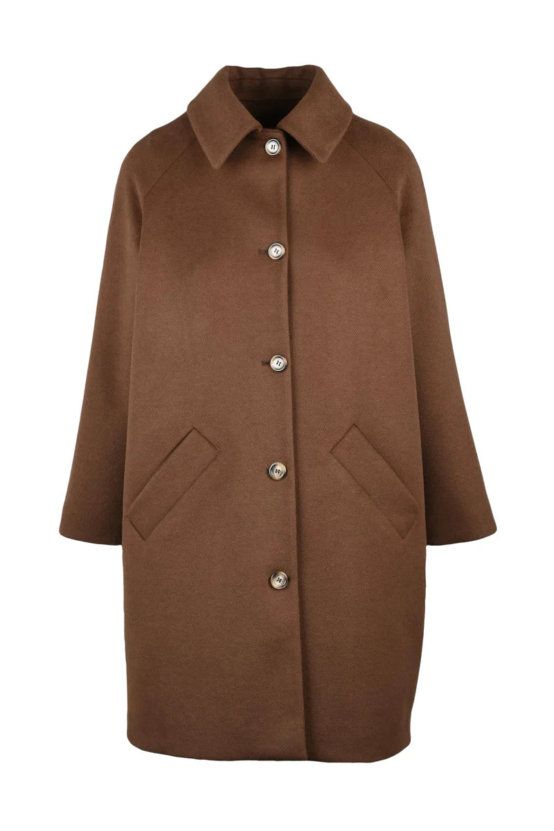 Warm Brown Raglan Sleeve Guttha Coat
