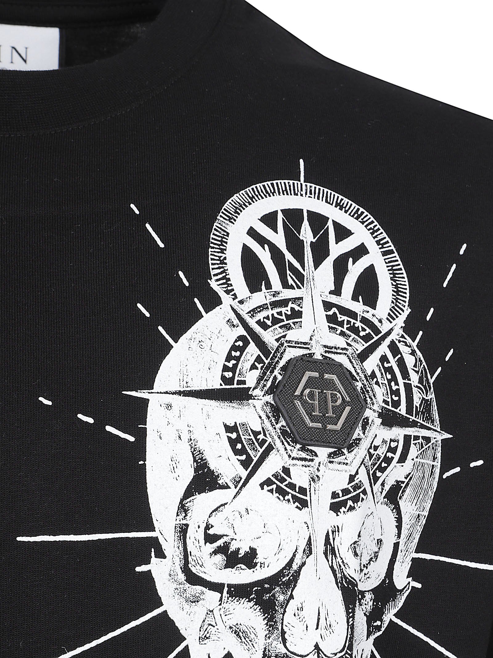 Cotton Jersey T-Shirt with Graphic Skull