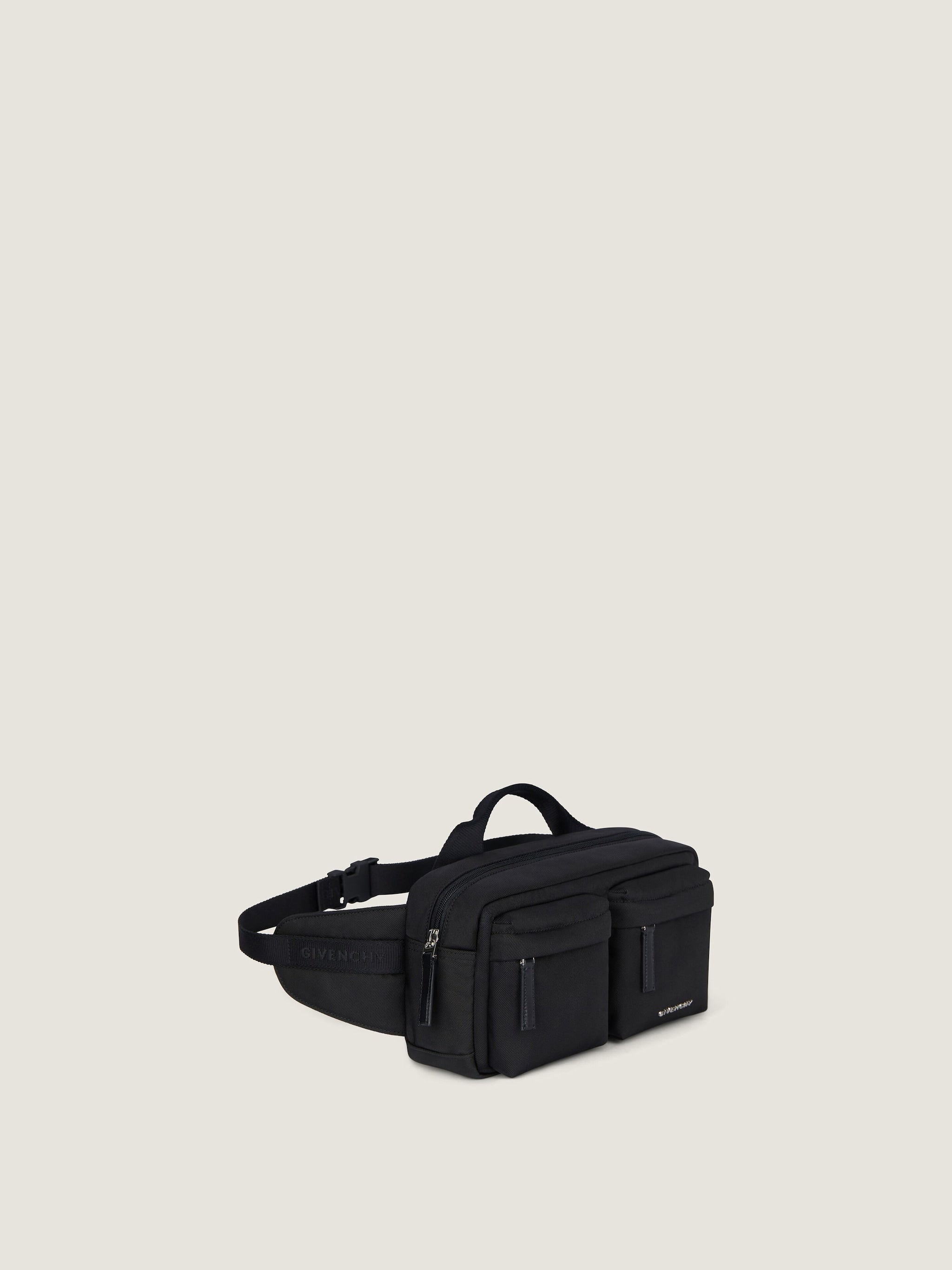 Essential U Rectangular Black Bumbag