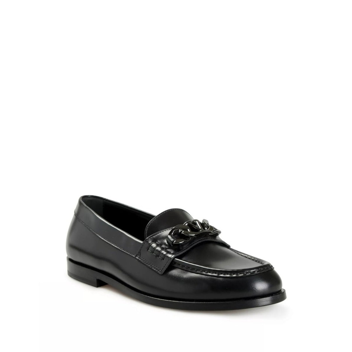 Refined Leather Loafers With Signature Logo Plaque