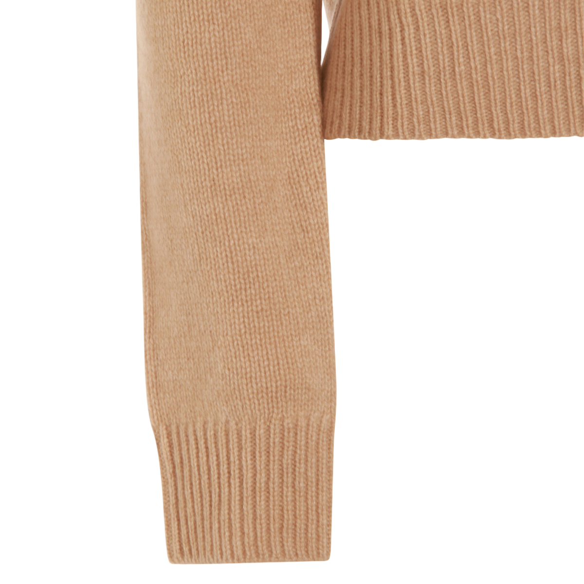 Cropped Brown Sweater with Ribbed Detailing