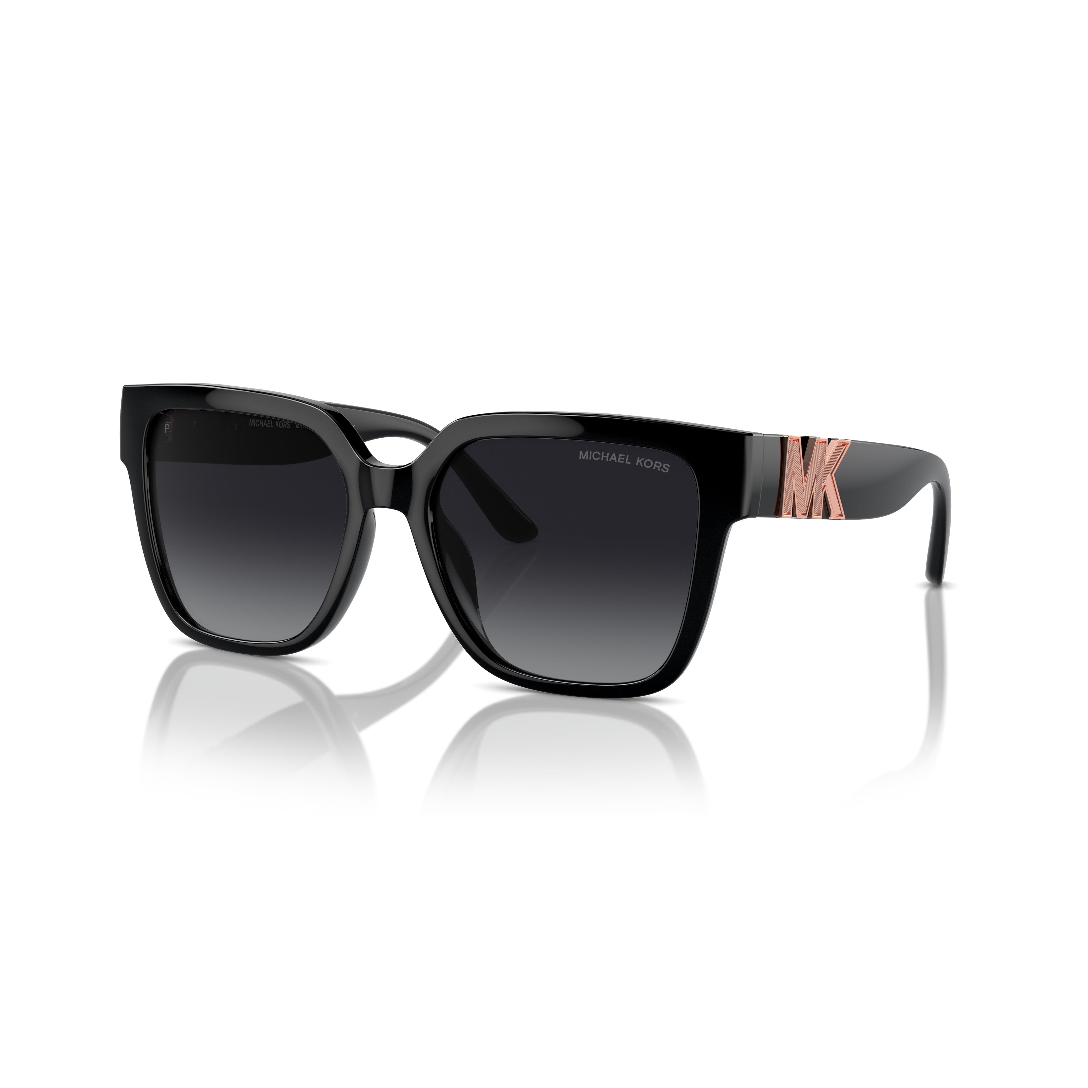 0mk2170u Oversized Square Sunglasses in Glossy Black with Gradient Lenses
