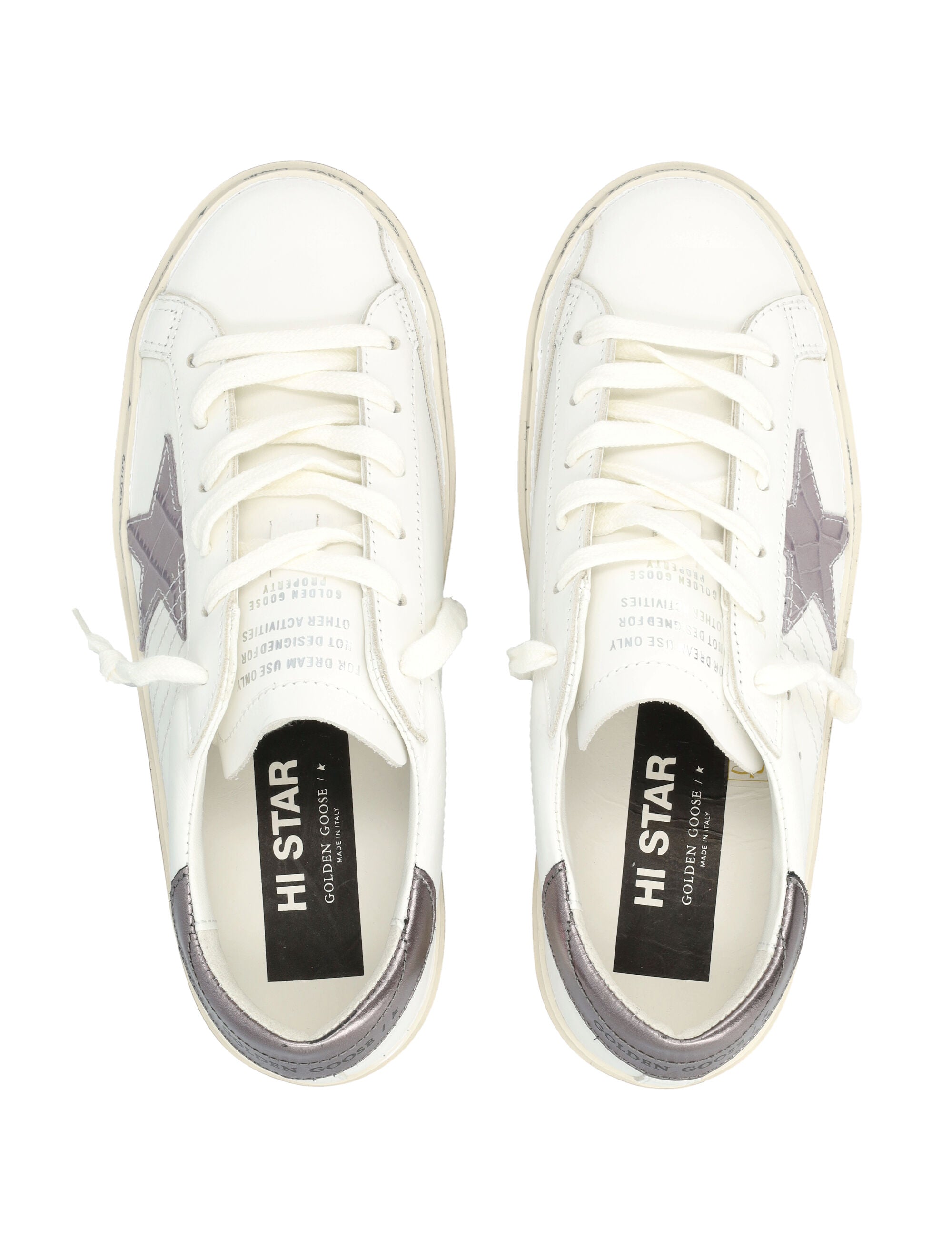 Hi Star Sneakers with Metallic Croco-effect