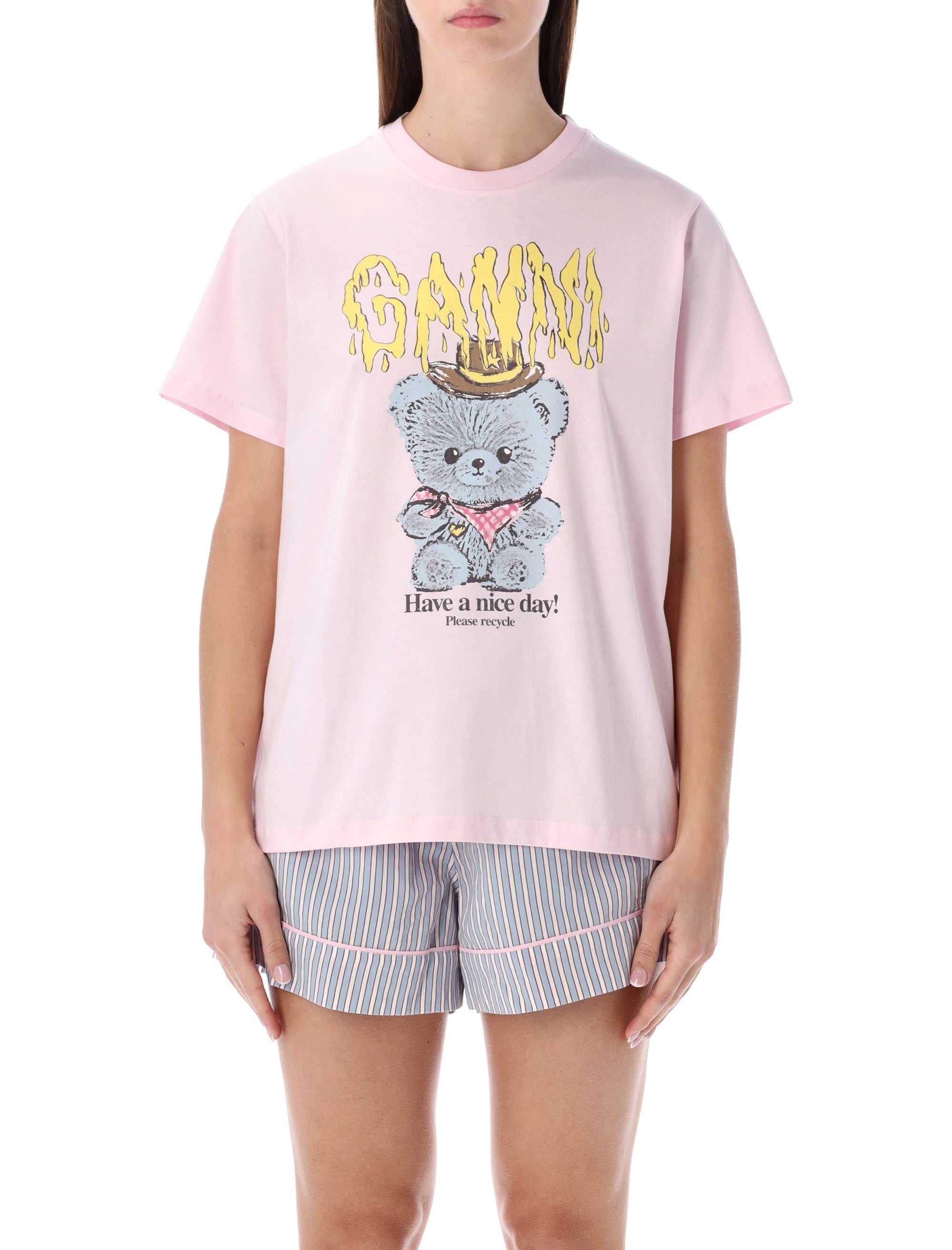 Pink Cowboy Bear Graphic T-Shirt