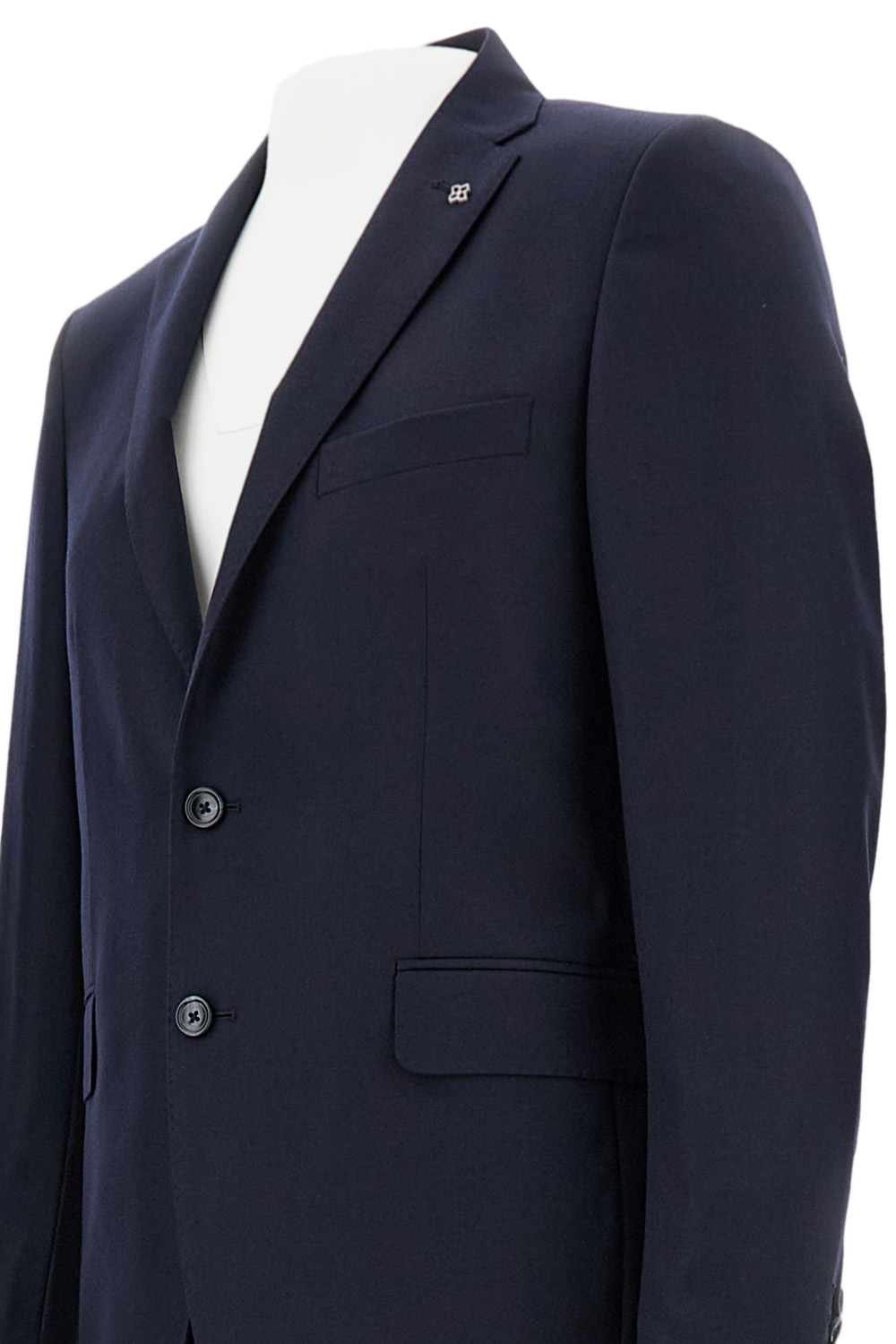 Tailored Suit Jacket with Notched Lapel