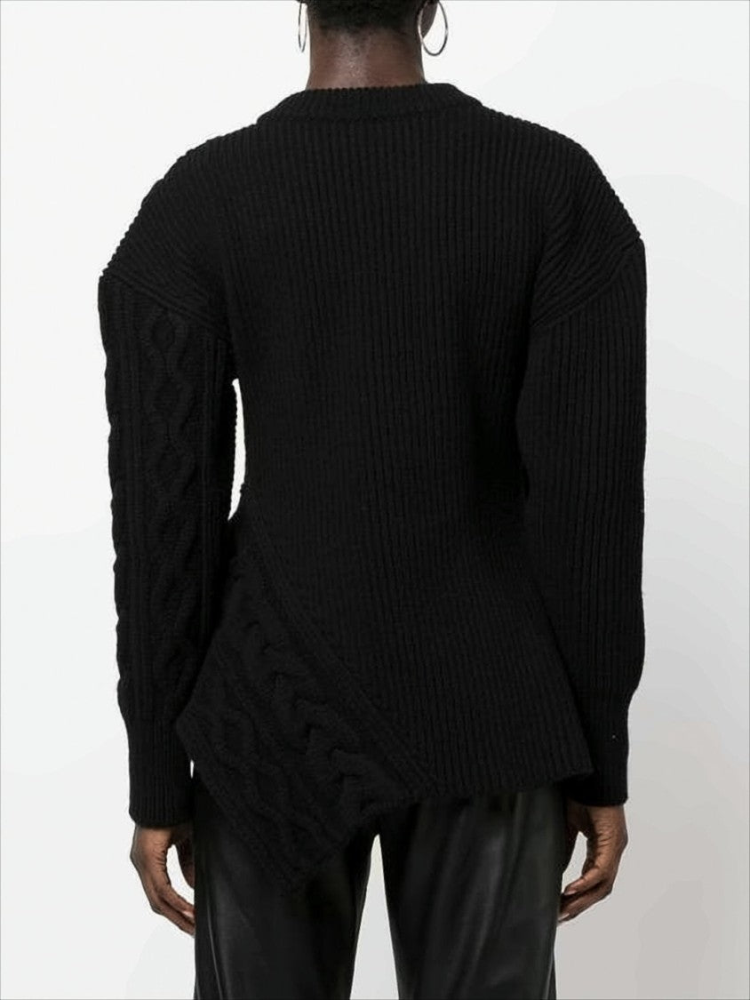 Cable Knit Panel Sweater