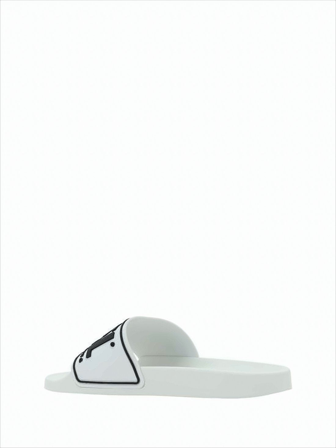Minimalist White Rubber Slide Sandals