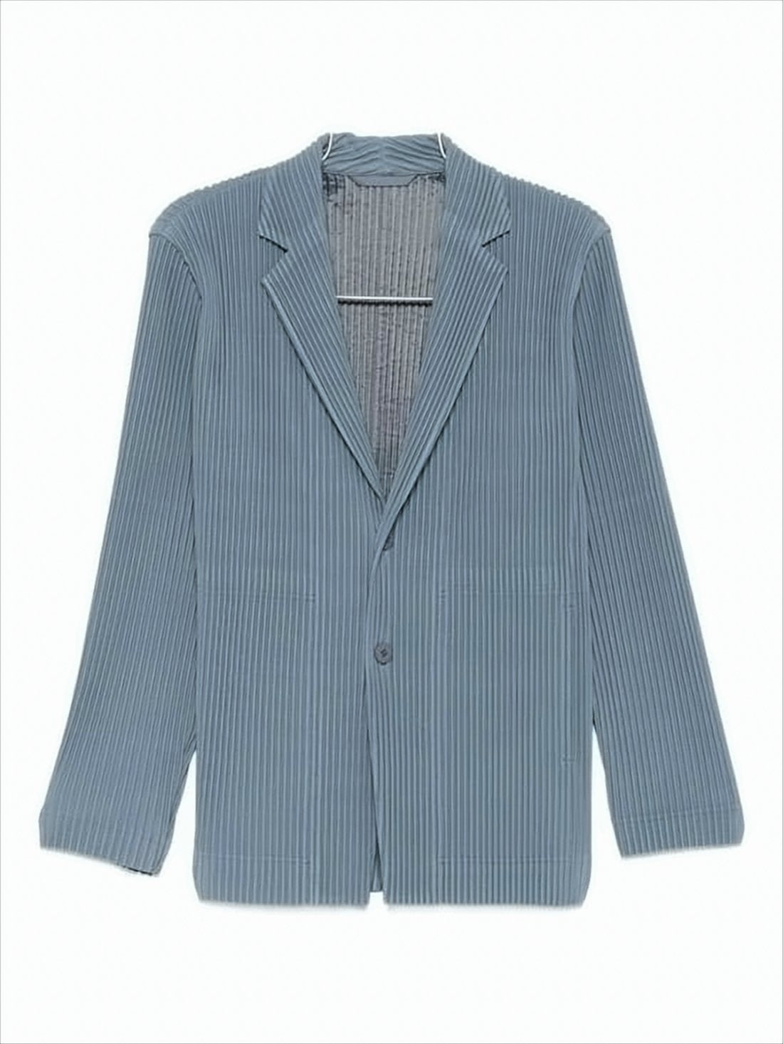 Finely Pleated Blue Jacket