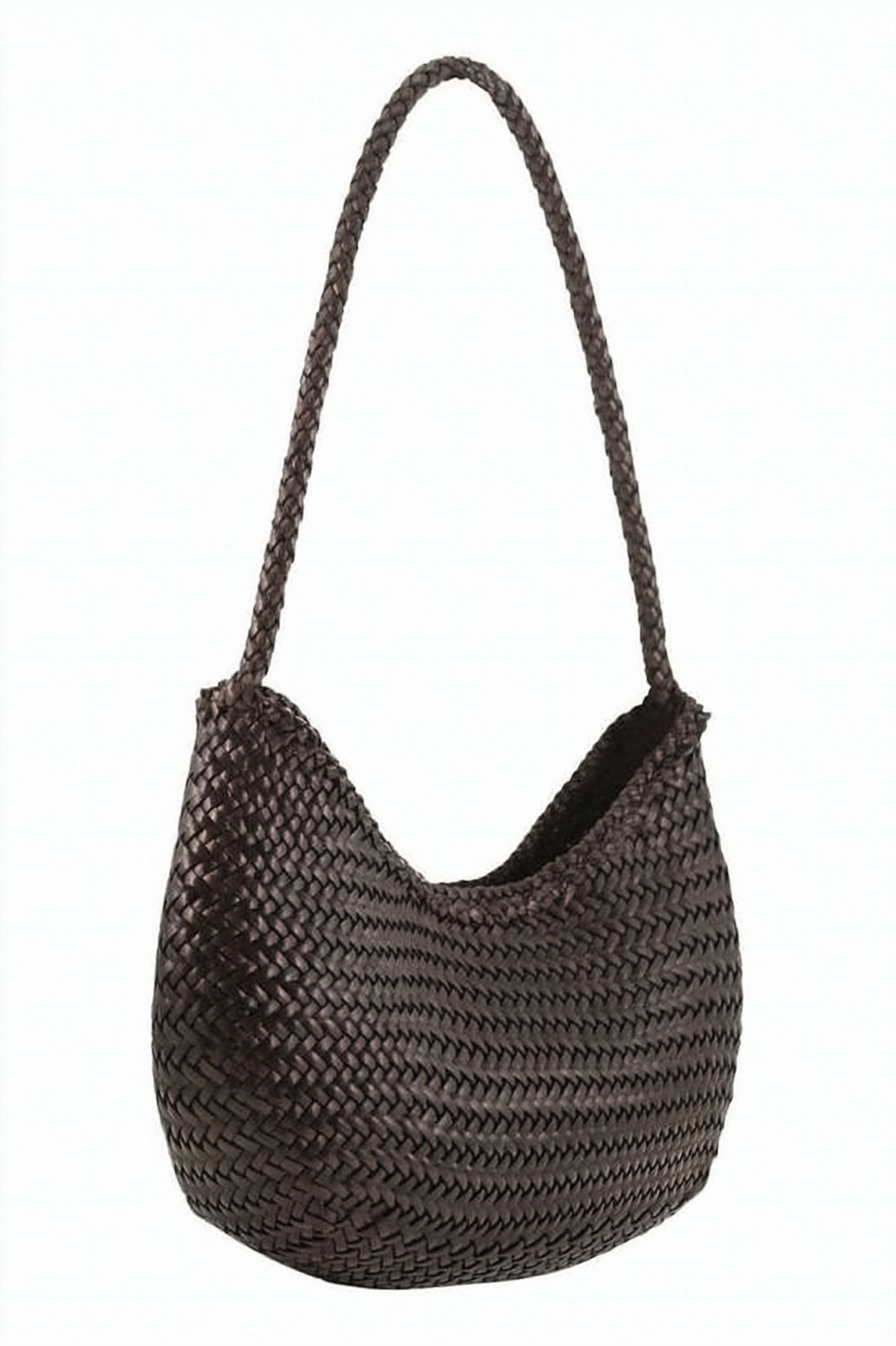 Crescent Shape Braided Strap Shoulder Bag