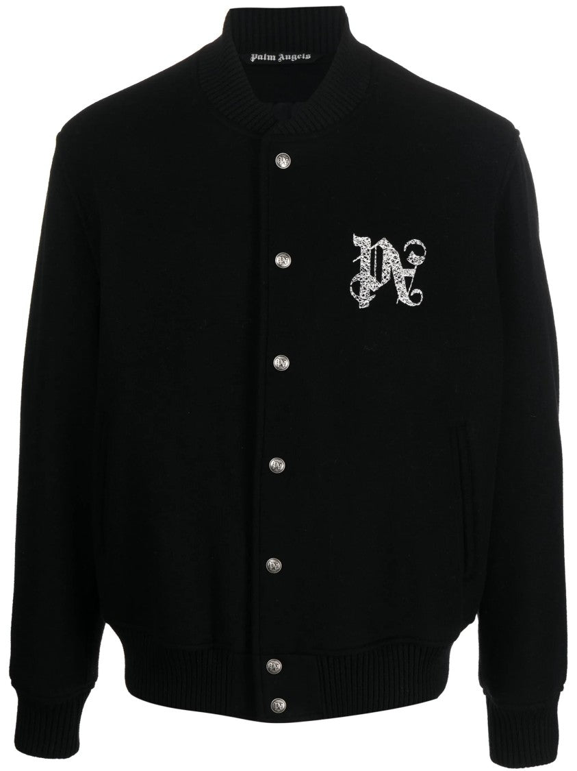 Classic Bomber Jacket With Graphic Lettering