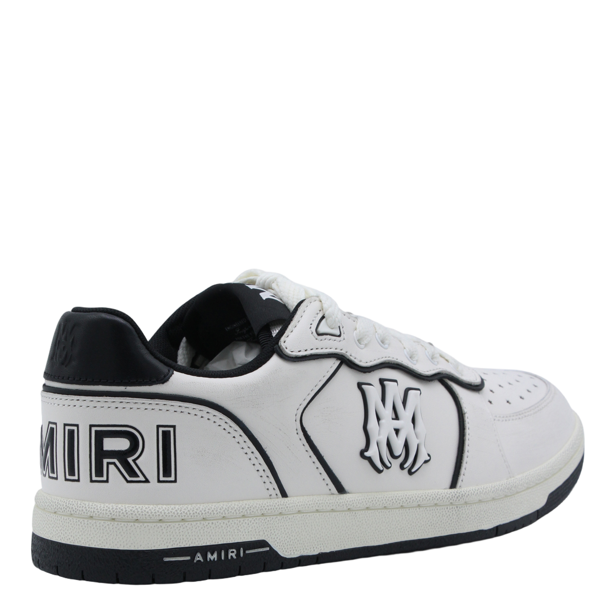 Low-top Leather Sneakers with Bold Branding