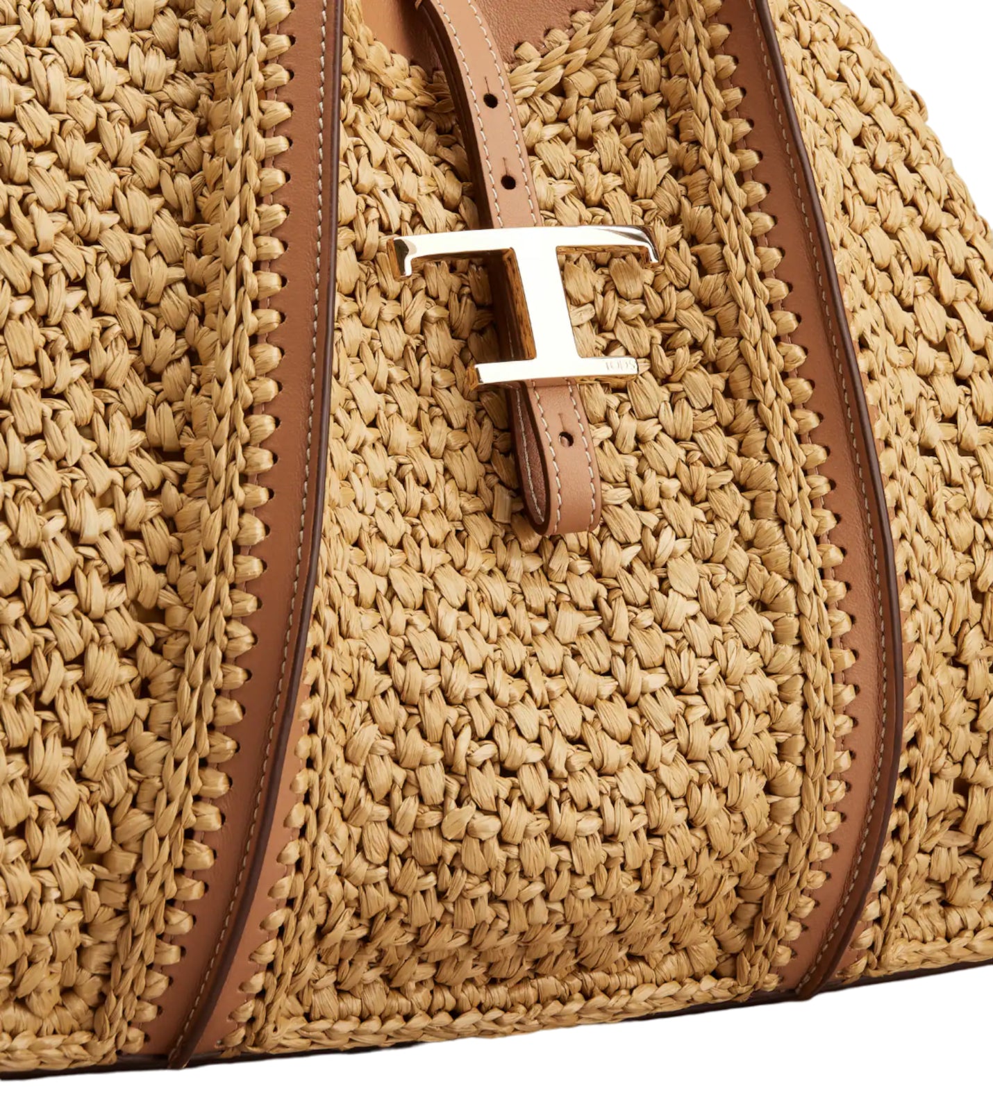 Yellow T Timeless Rattan Handbag