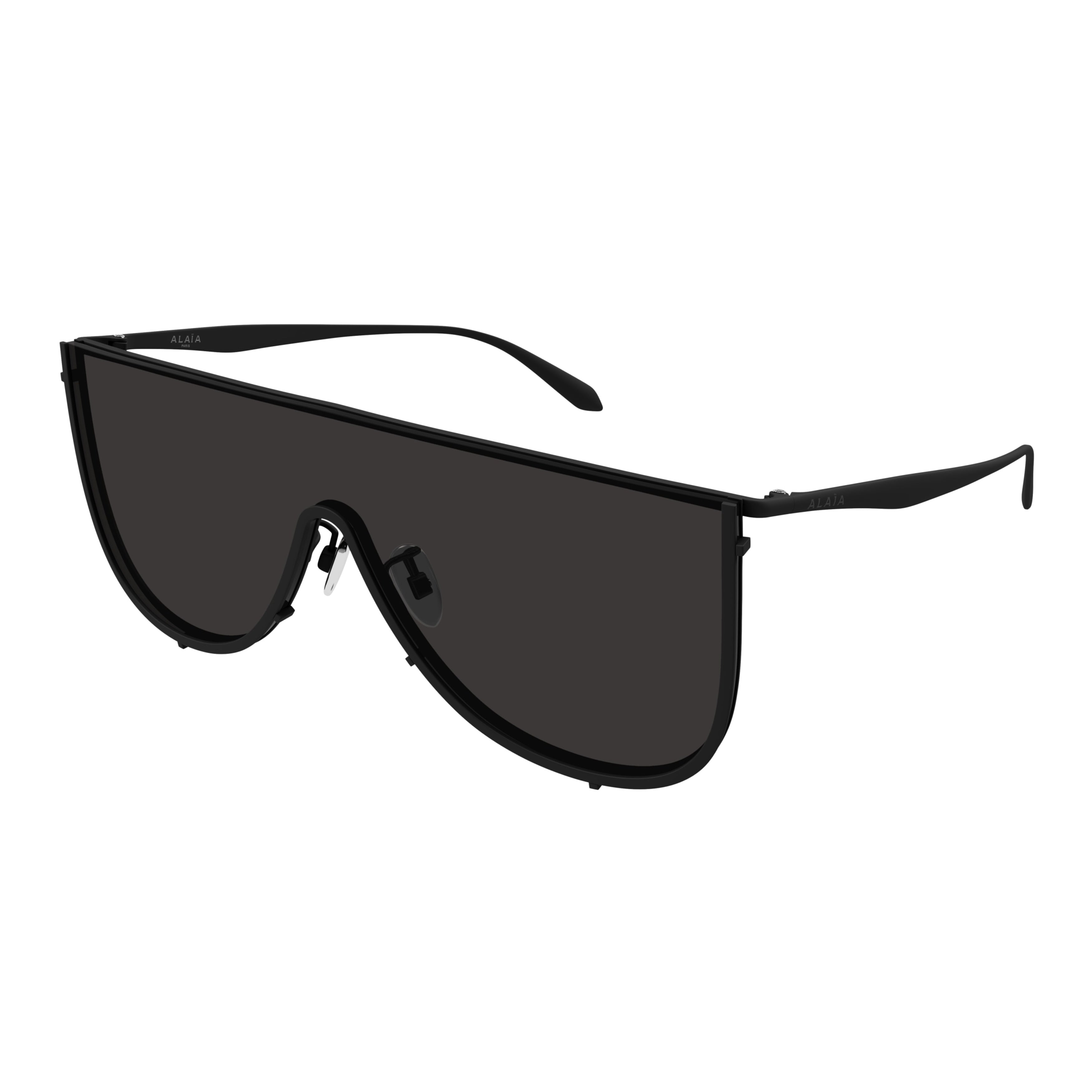 Oversized Shield Sunglasses with Black Metal Frame