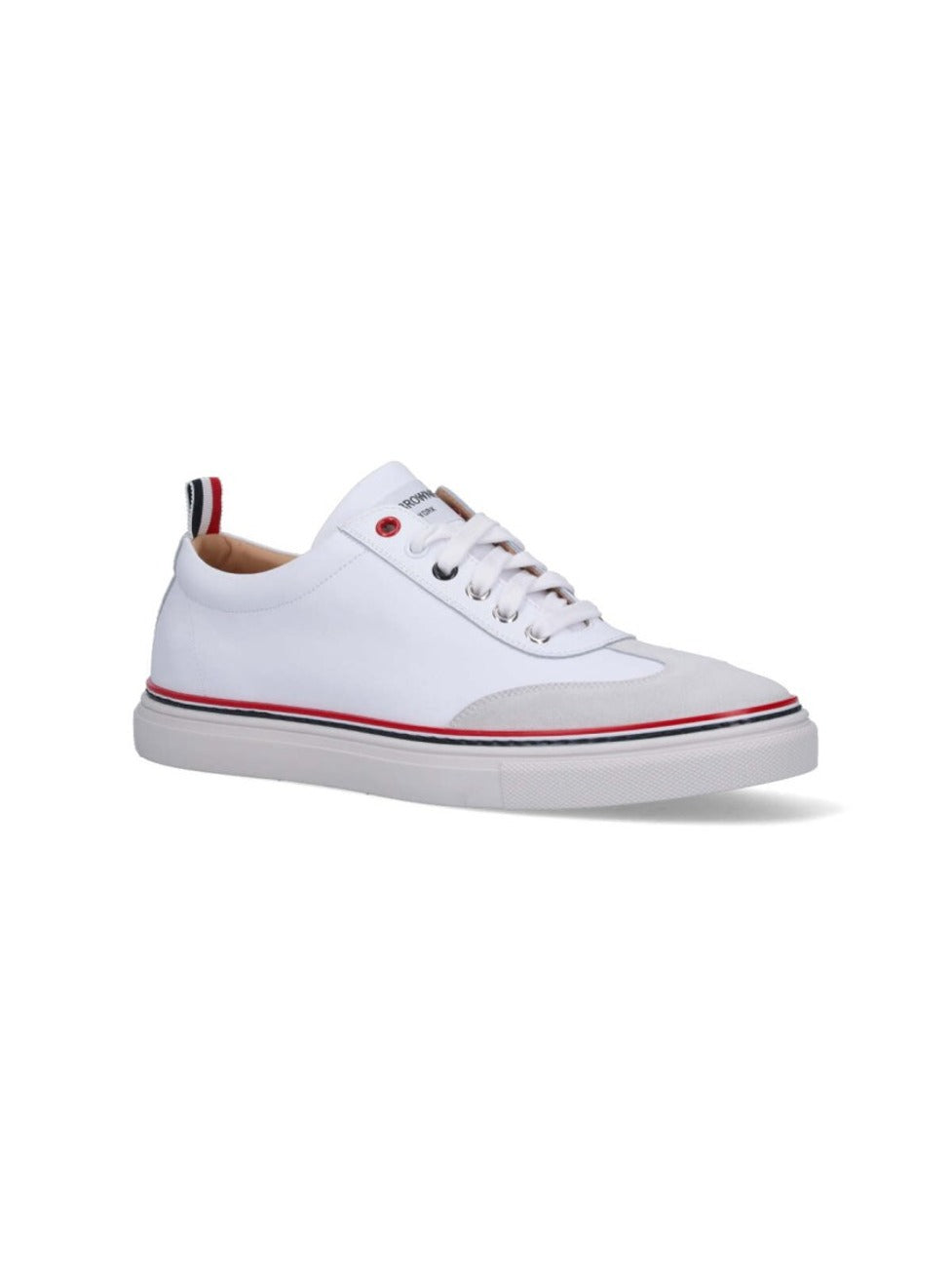 Tricolor Detail Sneakers – White