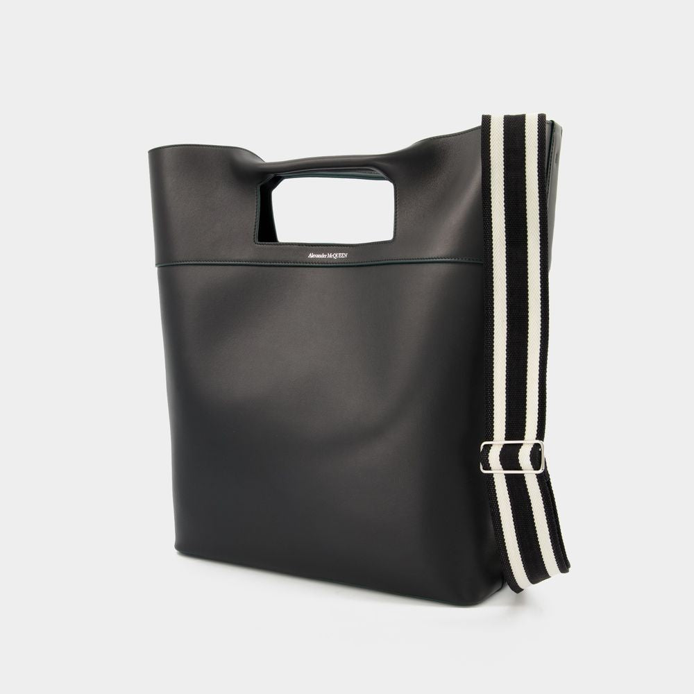 The Square Bow Ns Handbag - Black - Leather