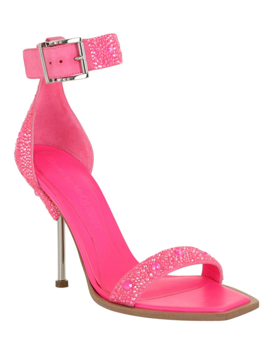 Crystal Embellished Heel Sandals
