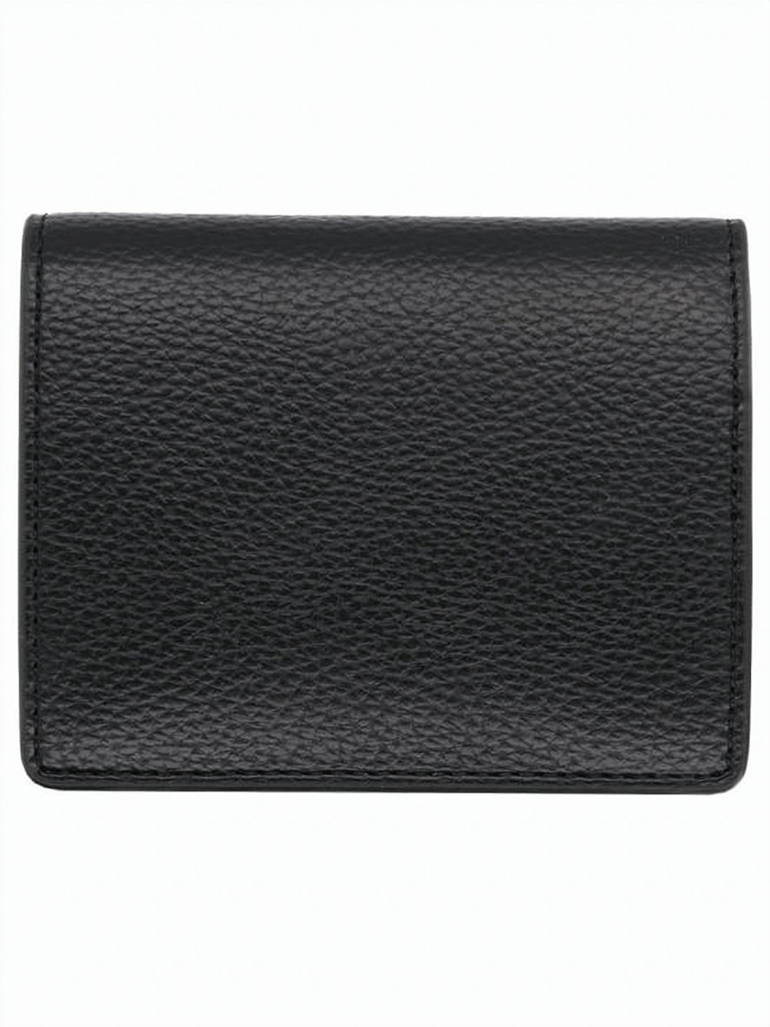 Textured Pebbled Finish Bifold Wallet with Metallic Emblem