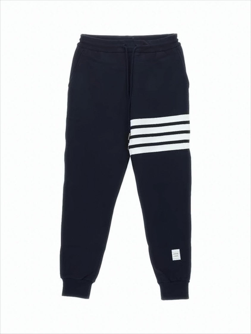 Tapered Black Jogger Pants with Ribbed Cuffs