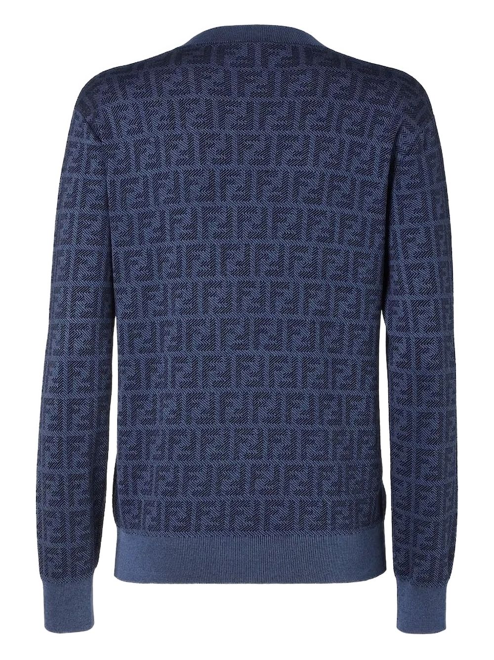 Textured Crew Neck Sweater With Geometric Design
