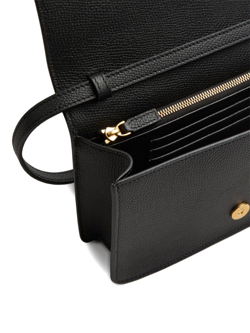 Rectangular Textured Leather Handbag