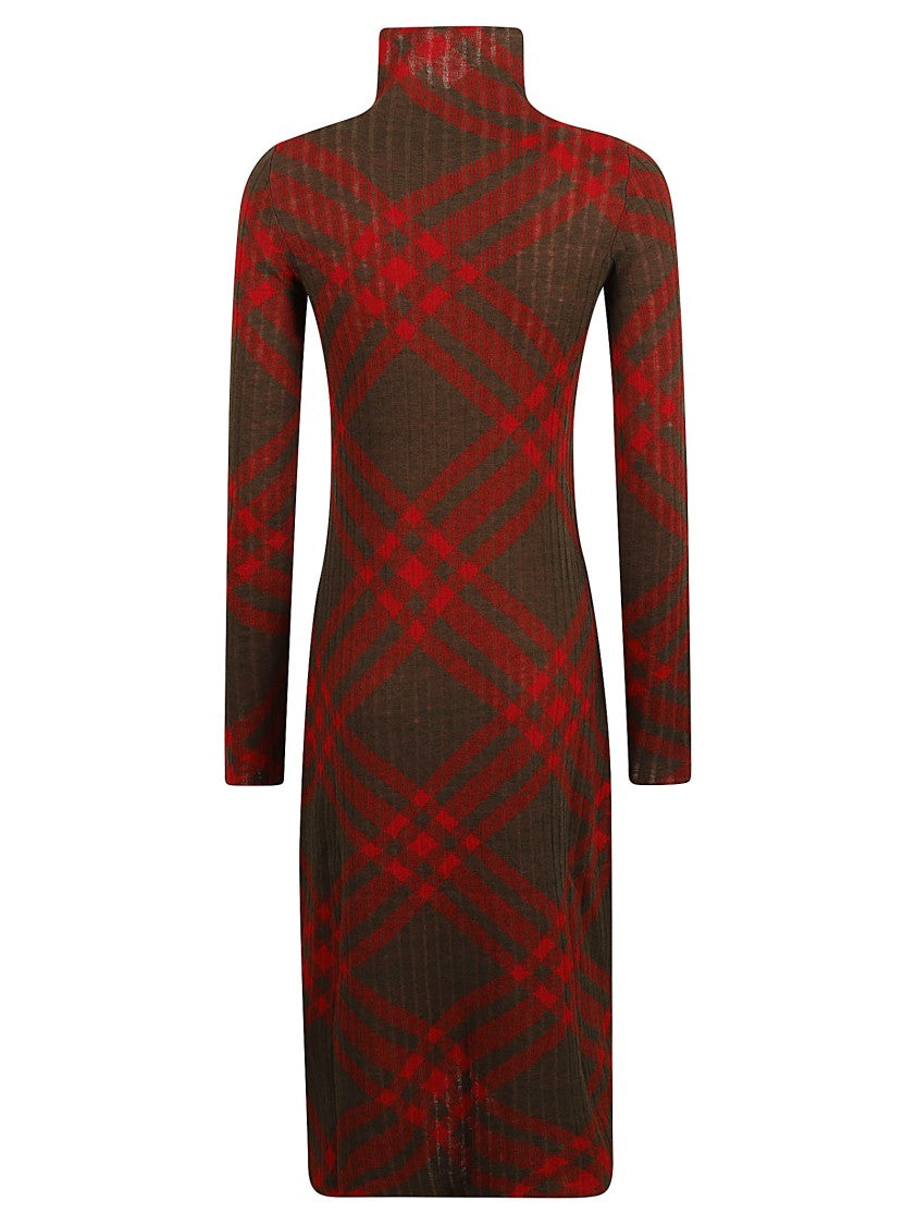 Fitted High Neck Dress