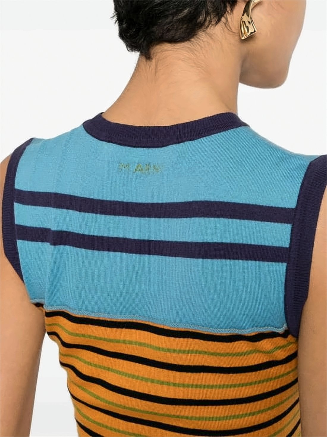 Fitted Striped Midi Dress