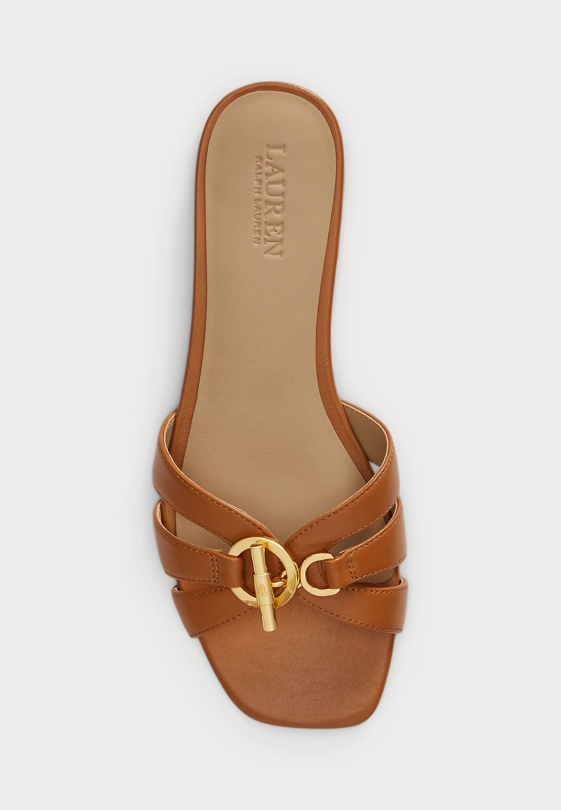 Brown Blaike Slide Leather Sandals