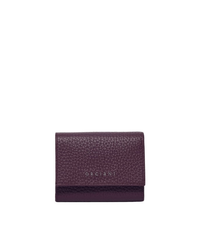 Envelope-Style Textured Leather Wallet With Rfid Protection
