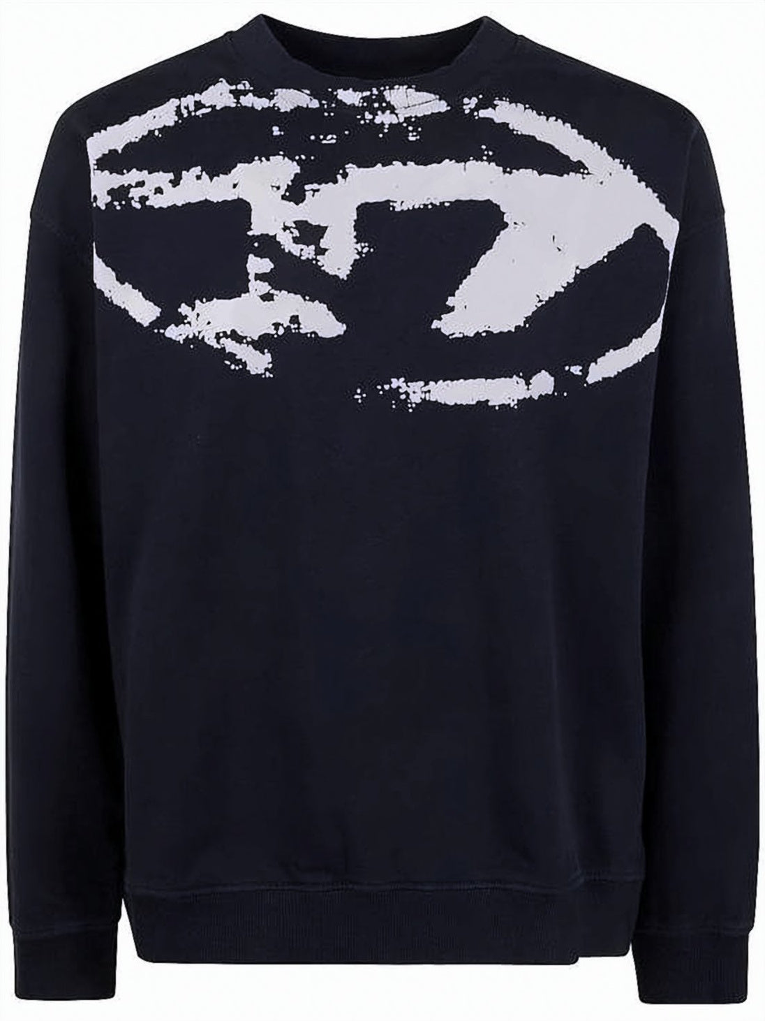 Long-Sleeve Cotton Sweatshirt with Abstract Graphic