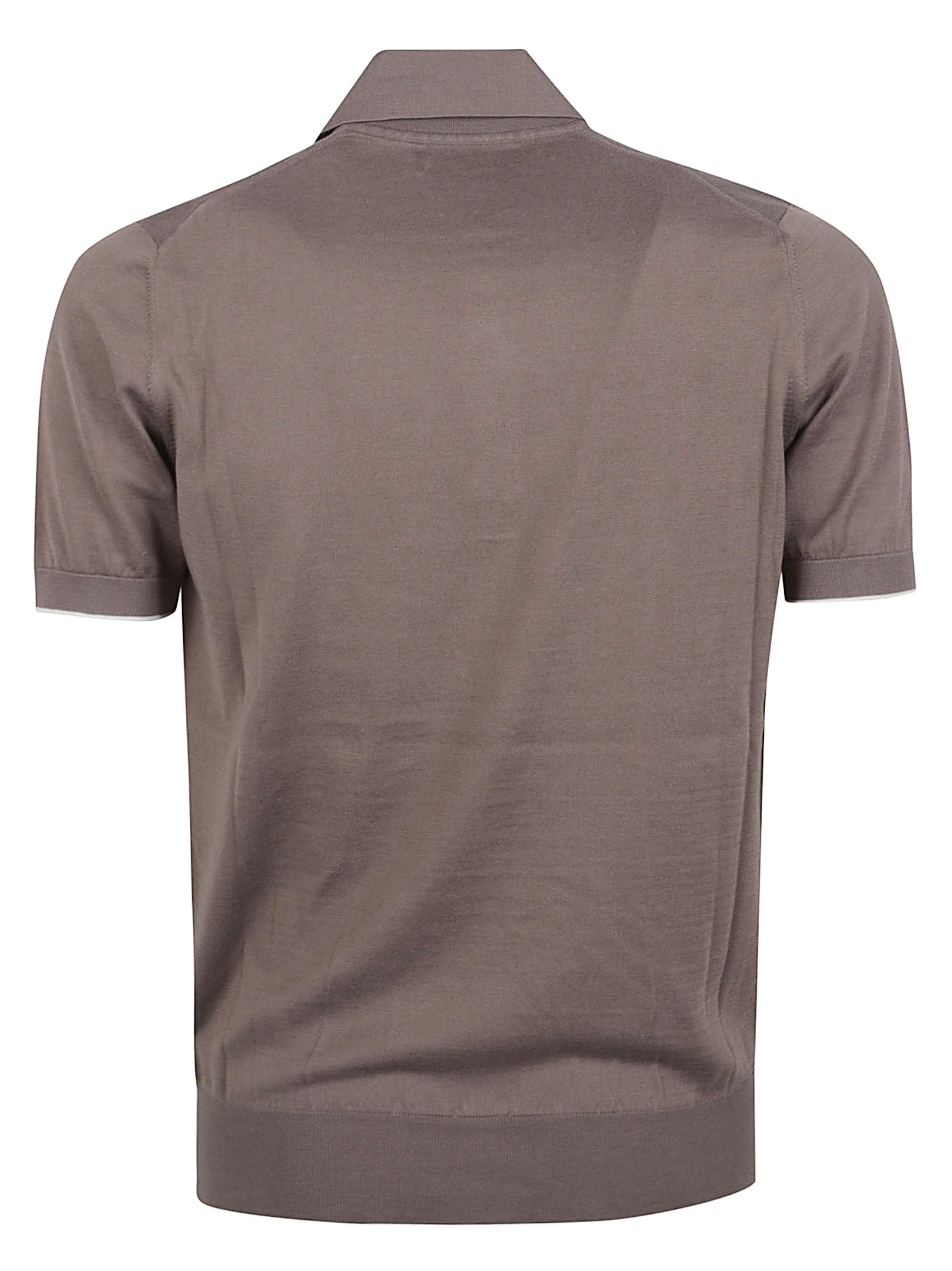 Short-Sleeve Polo Shirt with Classic Collar and Embroidered Detail