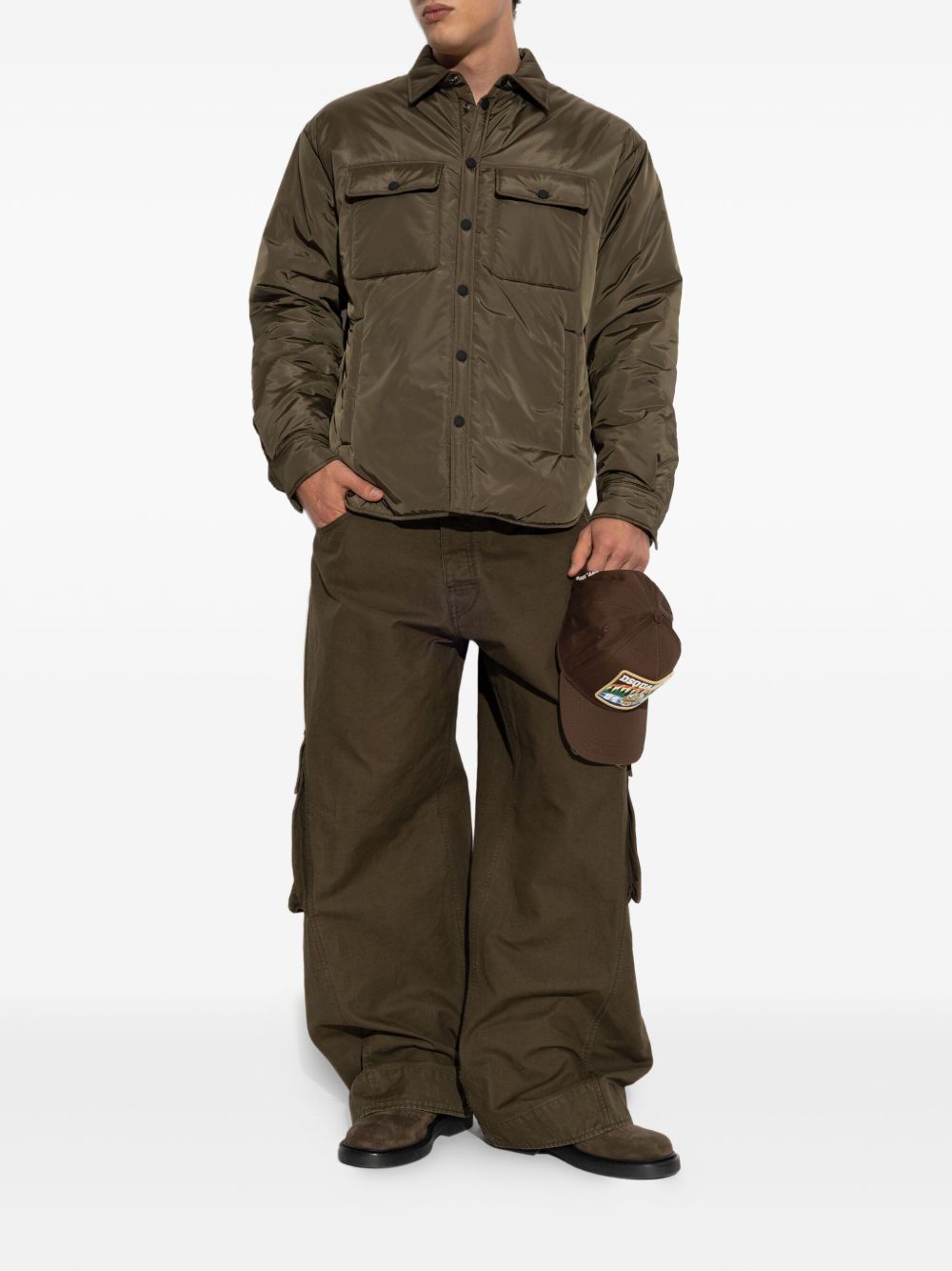 Dark Olive Green Padded Shell Shirt