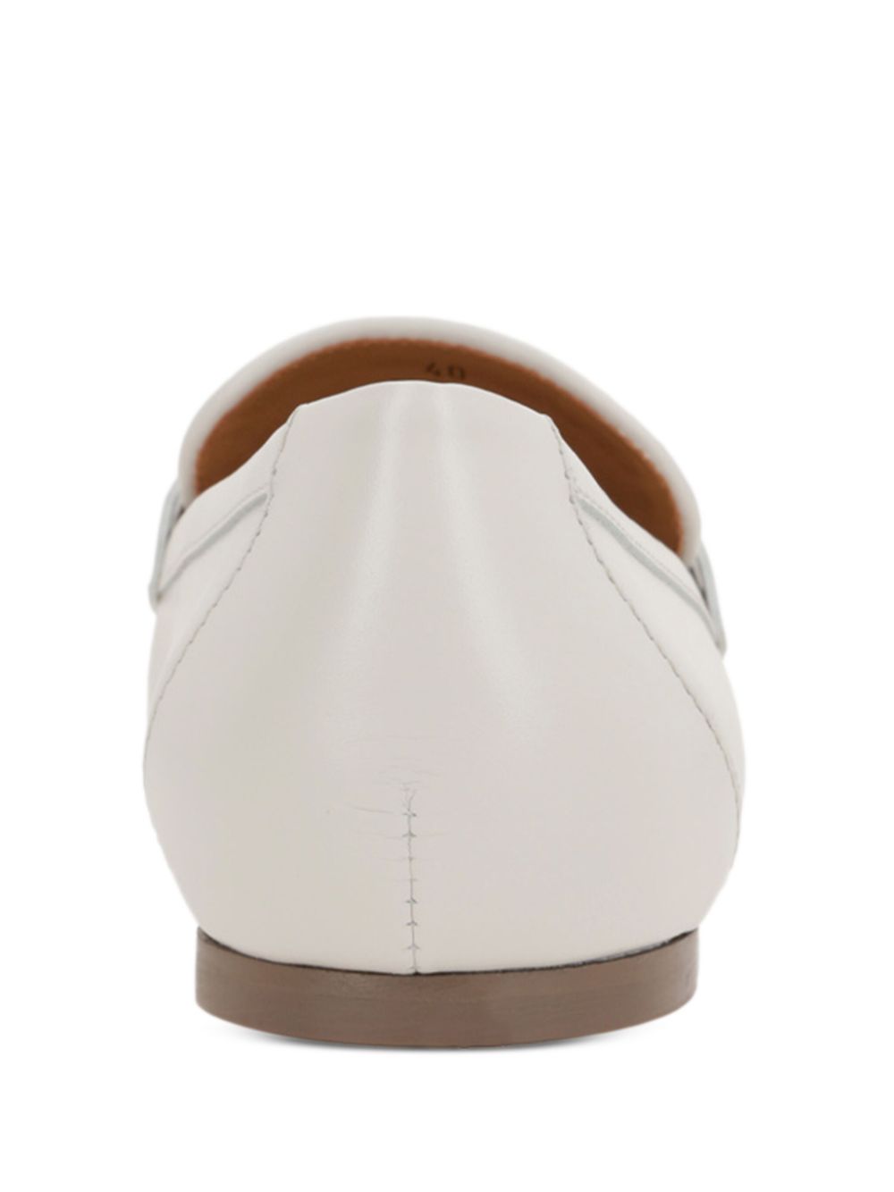 Almond Toe White Flats