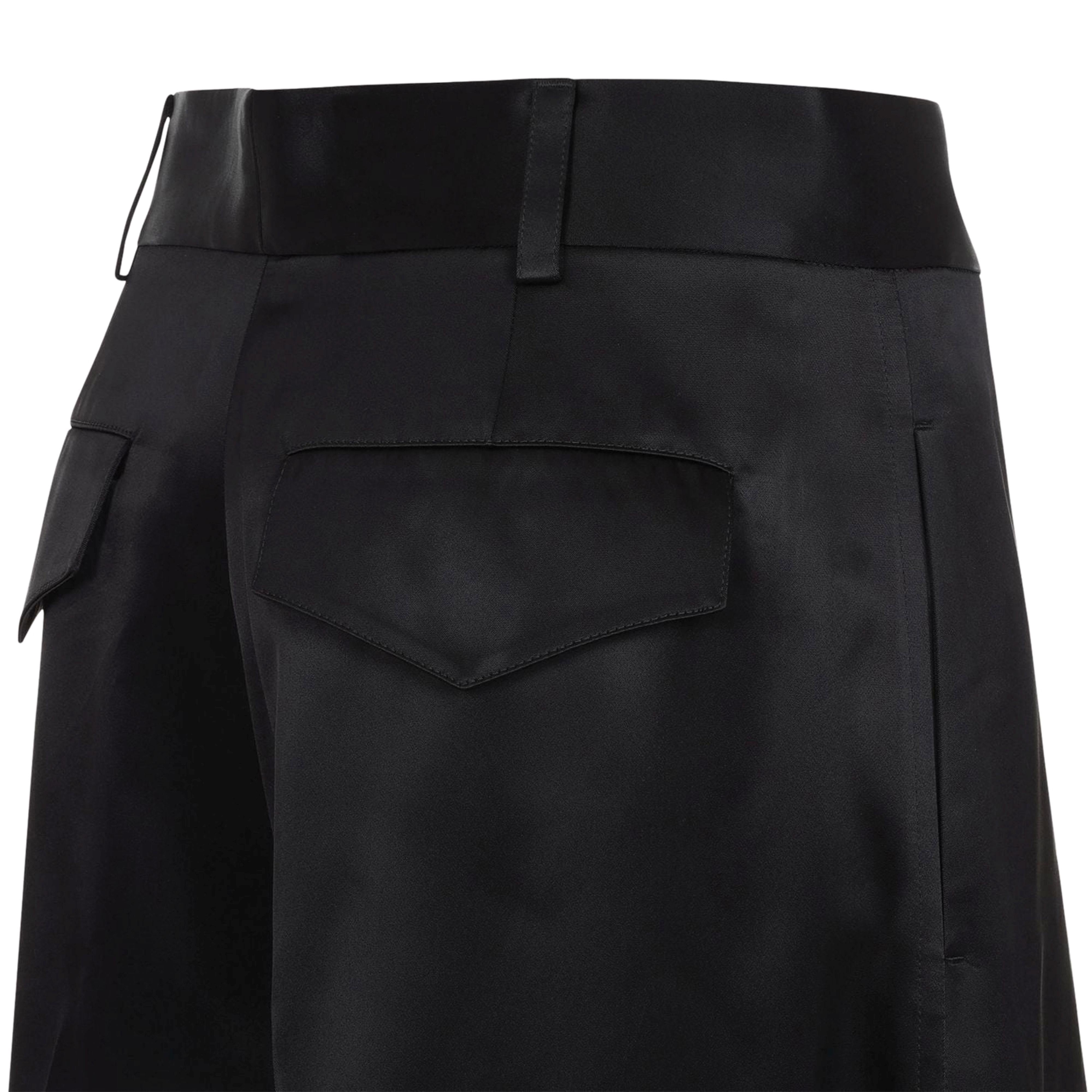 High-Waisted Wide-Leg Trousers With Flap Pockets