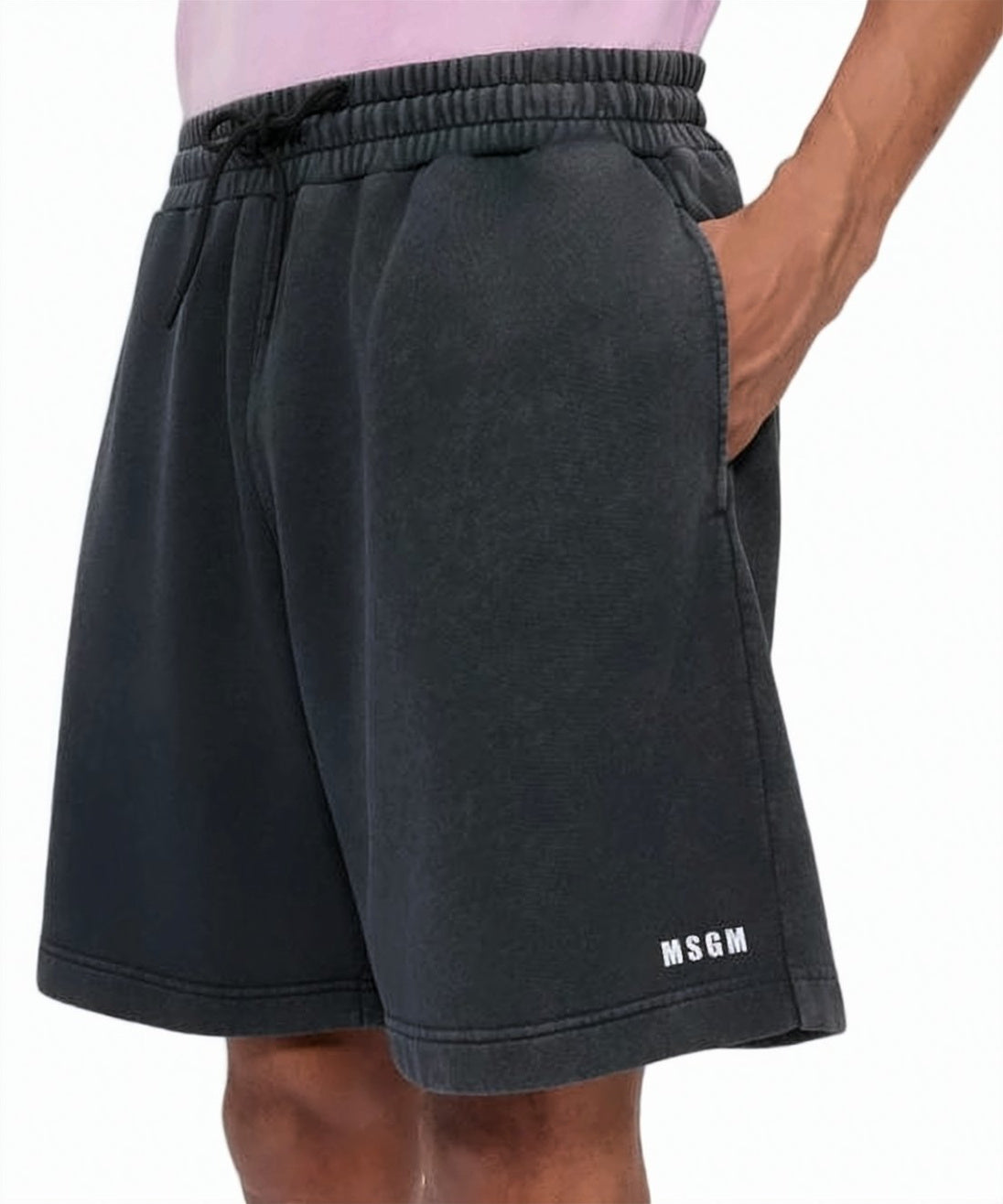 Relaxed Fit Cotton Shorts with Elastic Waistband and Drawstring