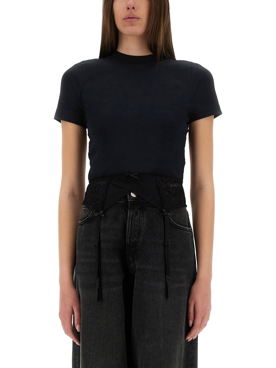 Form-Fitting T-Shirt Lingerie Crafted from Premium Cotton Blend