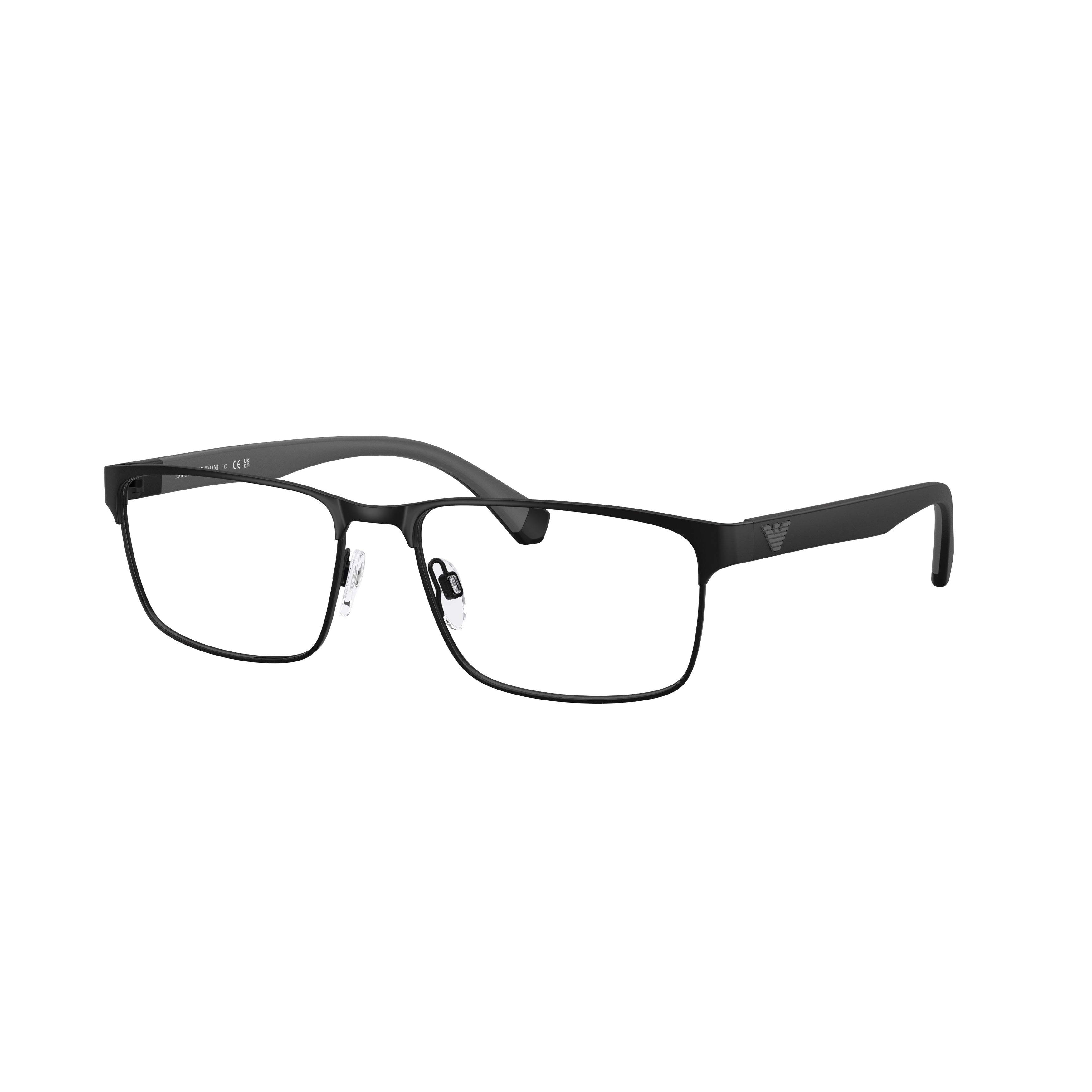 0ea1105 Rectangular Black Eyeglasses with Matte Finish