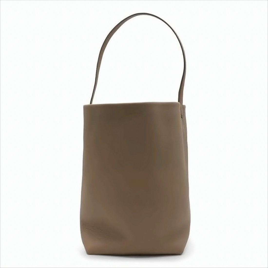 Structured Brown Calf Leather Tote
