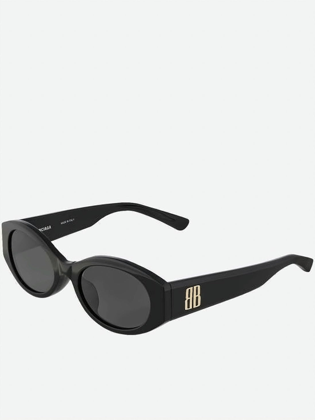 Rectangular Black Acetate Sunglasses with Bold Branding