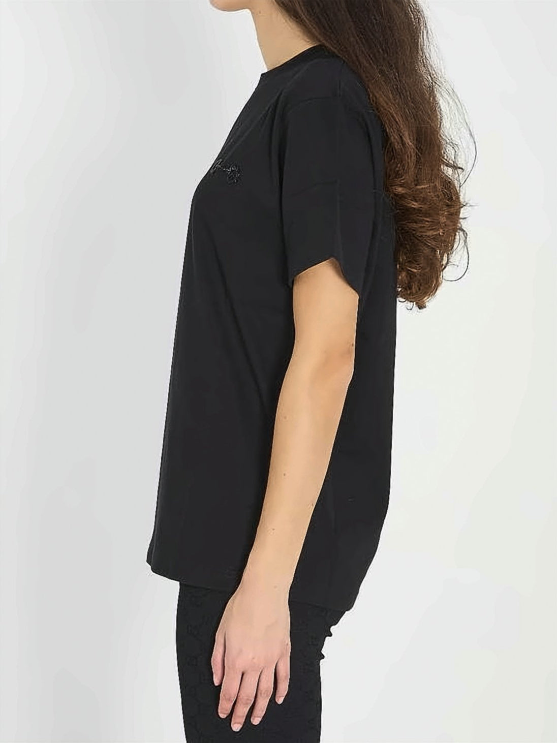 Relaxed-Fit Black Cotton T-Shirt