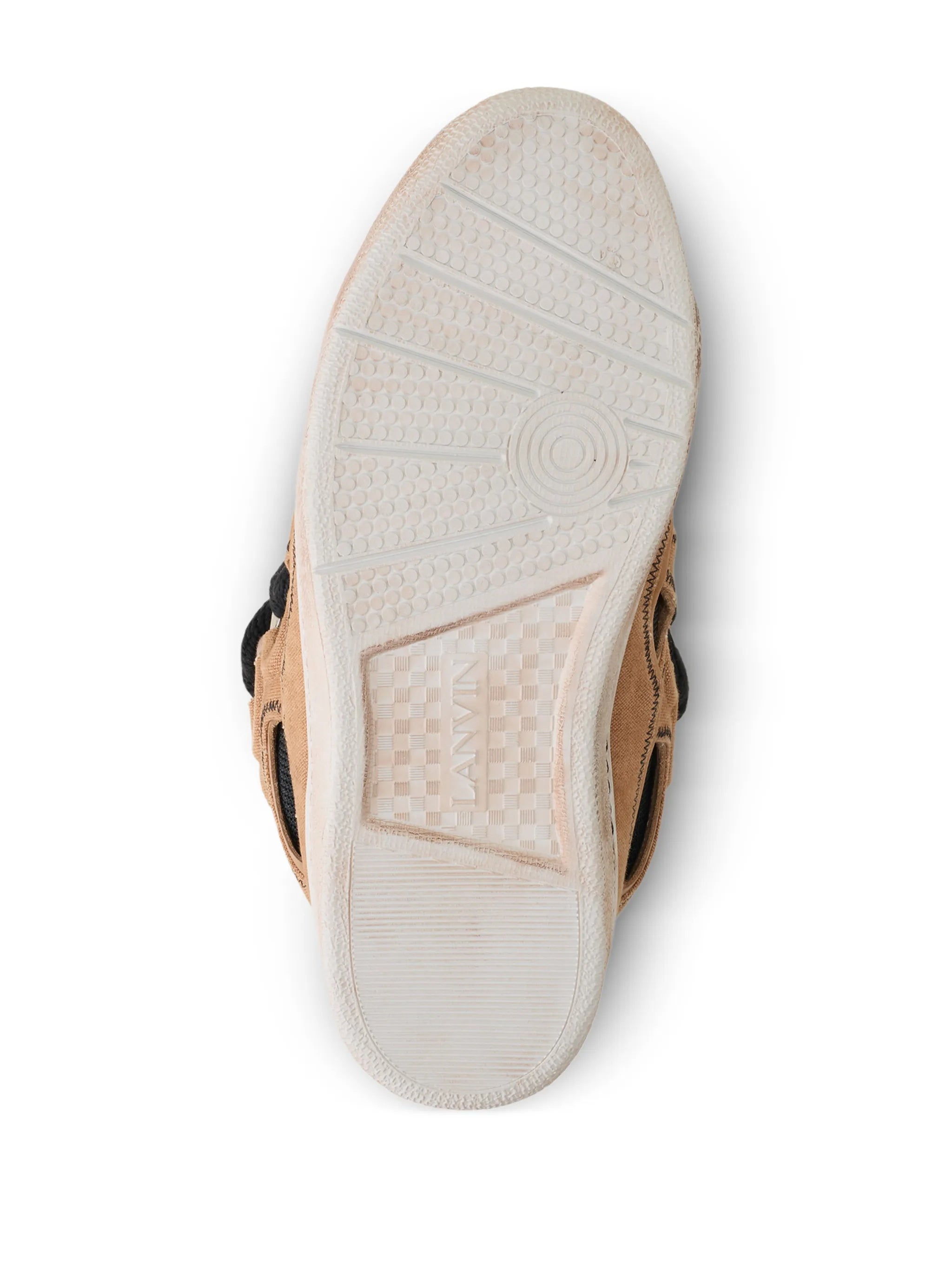 Brown Curb Sneakers Suede Mesh Sneakers